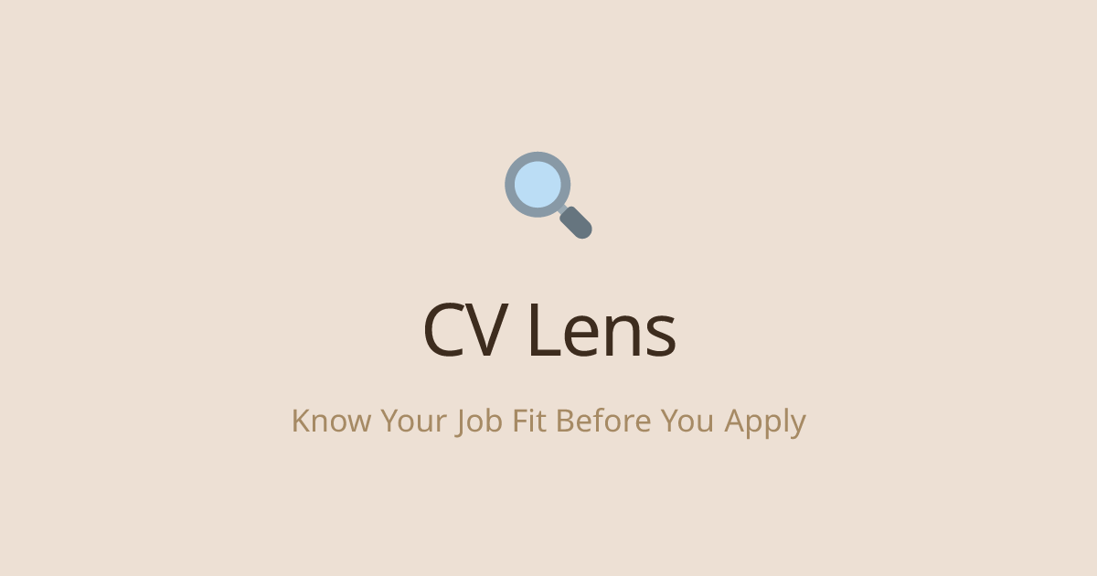 Job Fit Analysis Tool | CV Compatibility Checker